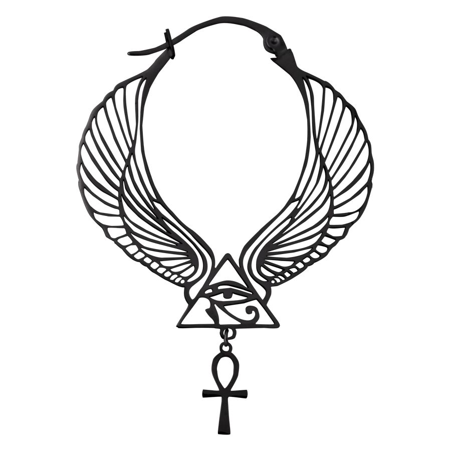 Cleopatra Hoops schwarz (Paar) – Bild 2