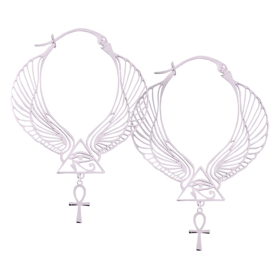 Cleopatra Hoops silber (Paar)