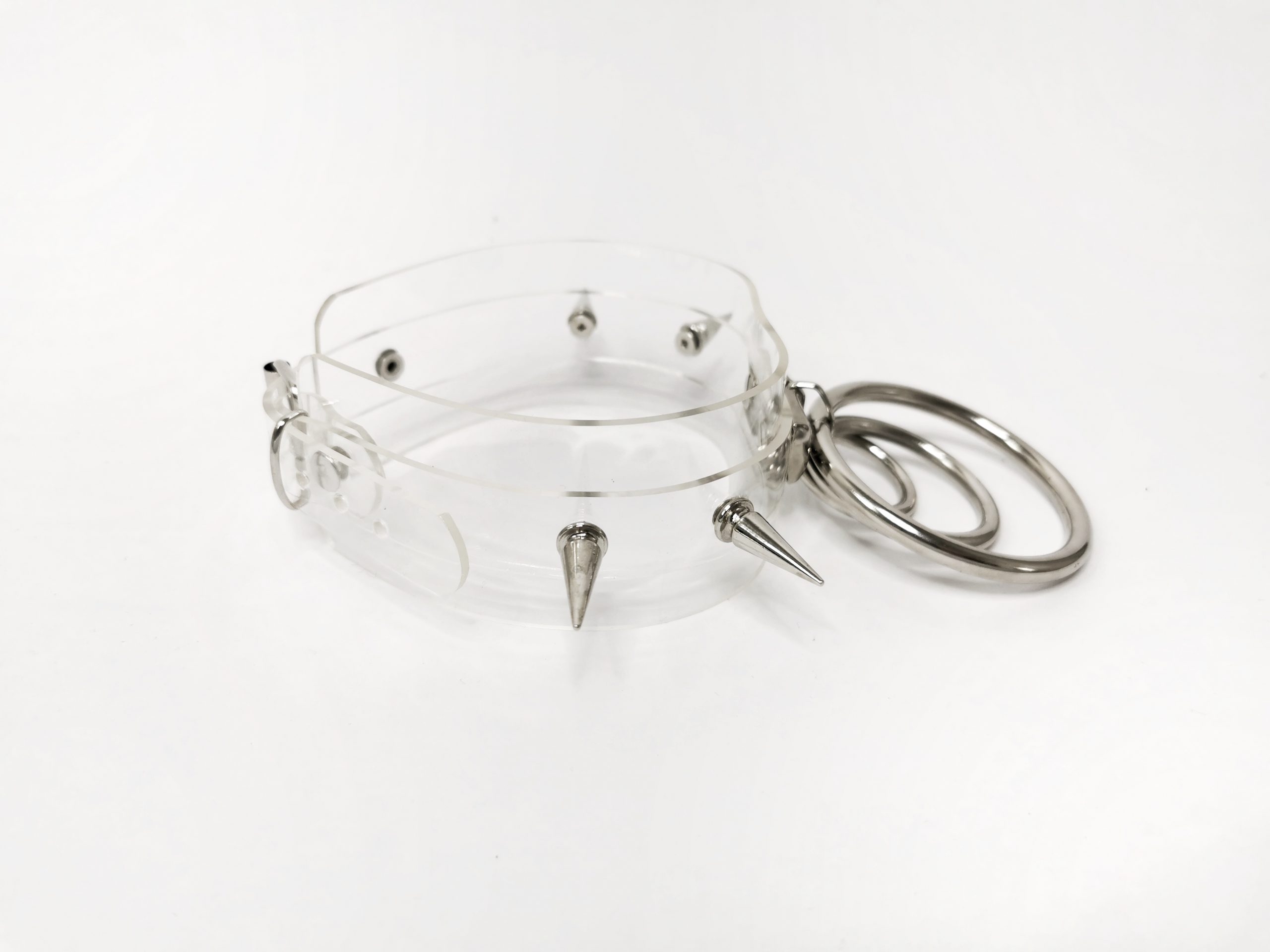 Sacred Sins Choker mit Nieten und 3 Ringen – Bild 2