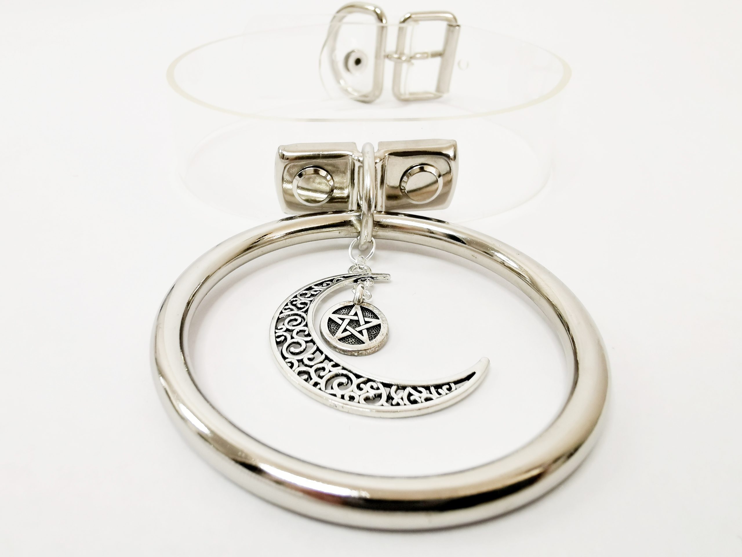 Sacred Sins Choker mit Mond und Pentagramm