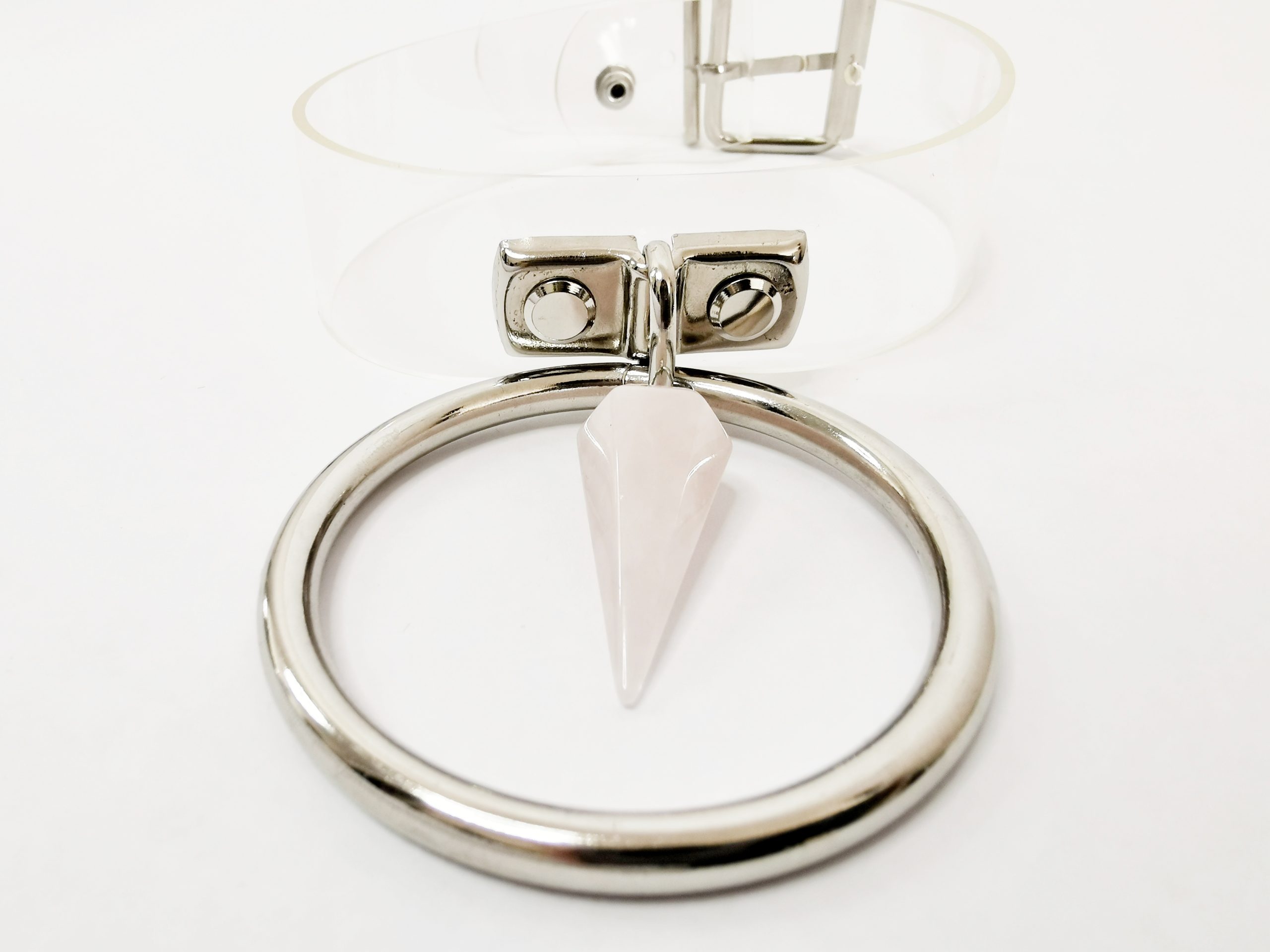 Sacred Sins Choker mit Rosenquarzanhänger