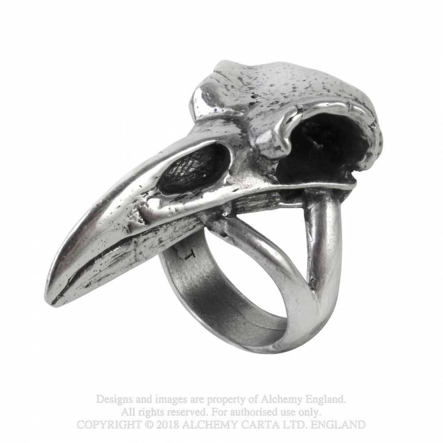 Alchemy Gothic Rabenschädel Ring groß