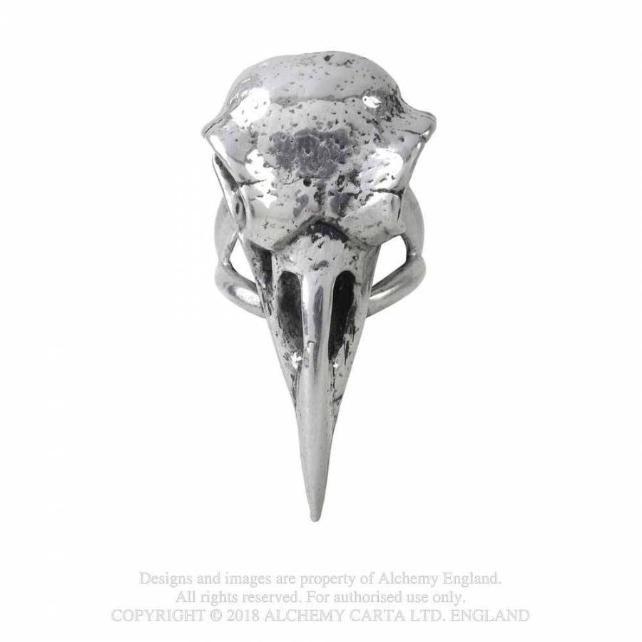 Alchemy Gothic Rabenschädel Ring groß – Bild 2