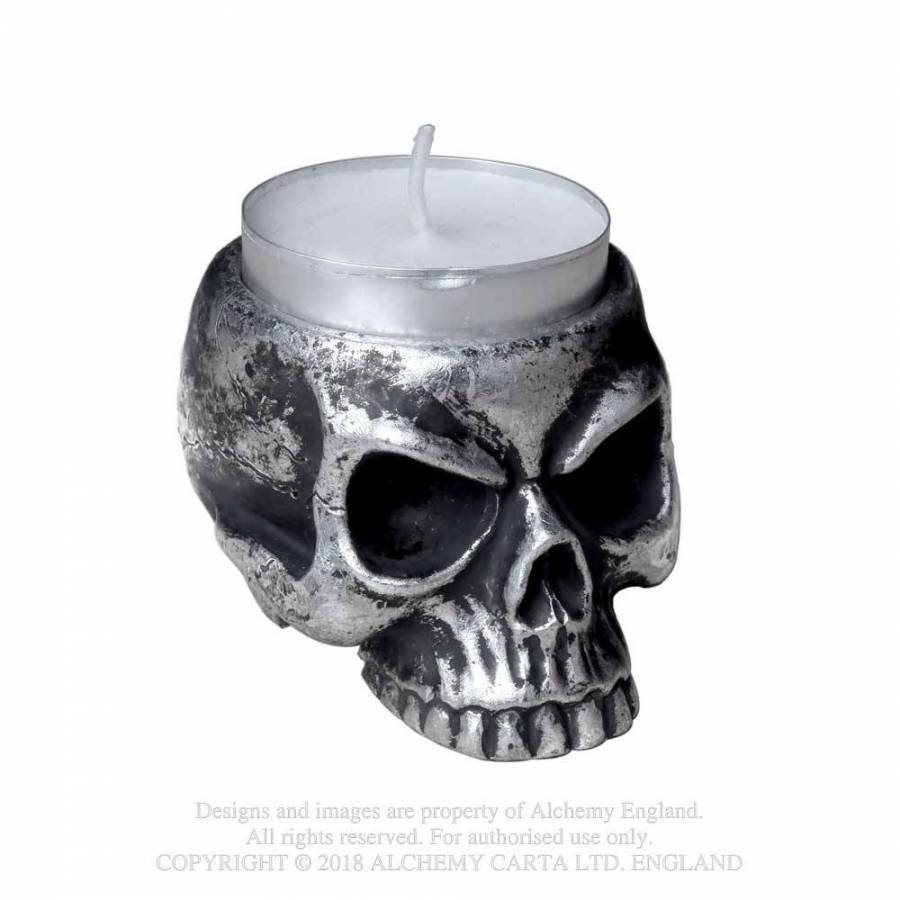 Alchemy Gothic Skull Tealight Holder – Bild 2