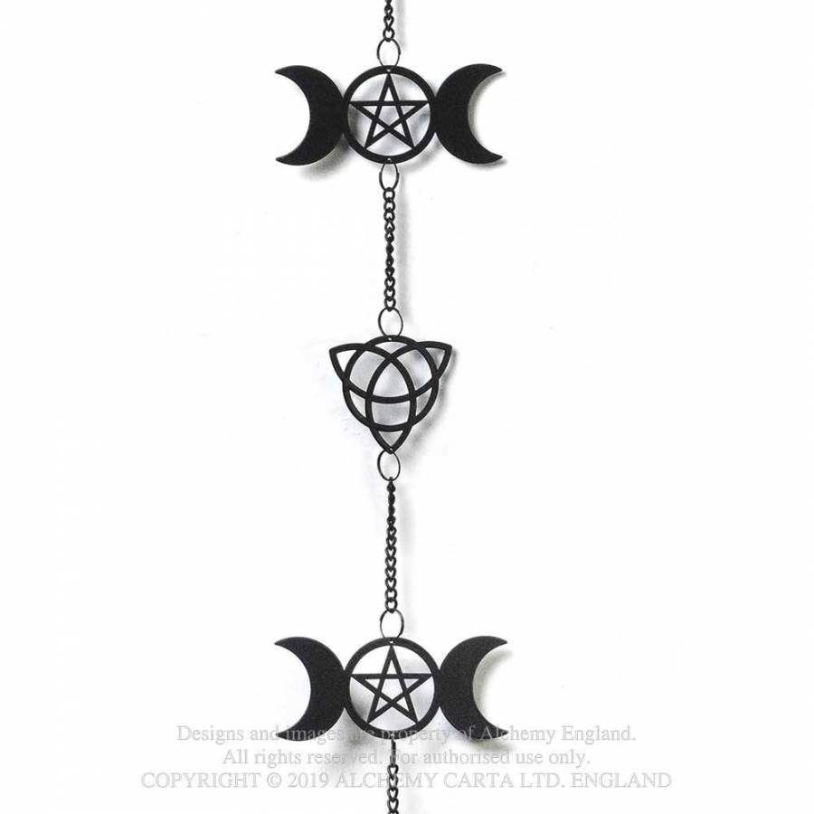 Alchemy Gothic Triple Moon Hanging Decoration – Bild 2