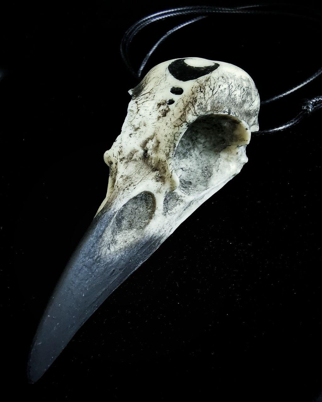 Mystery Creation Kette großer Rabenschädel Mond – Bild 2