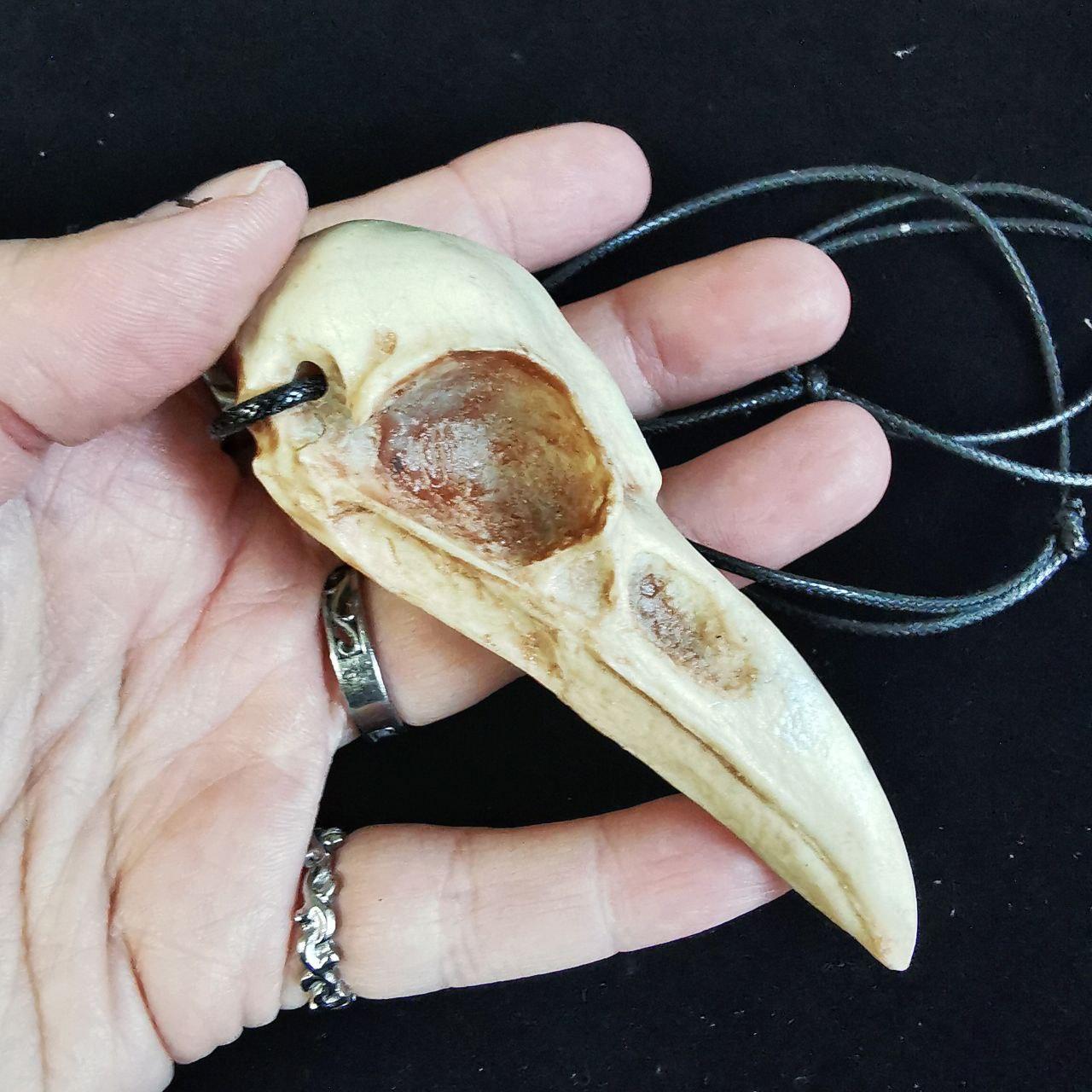 Mystery Creation Kette großer Rabenschädel natur – Bild 3