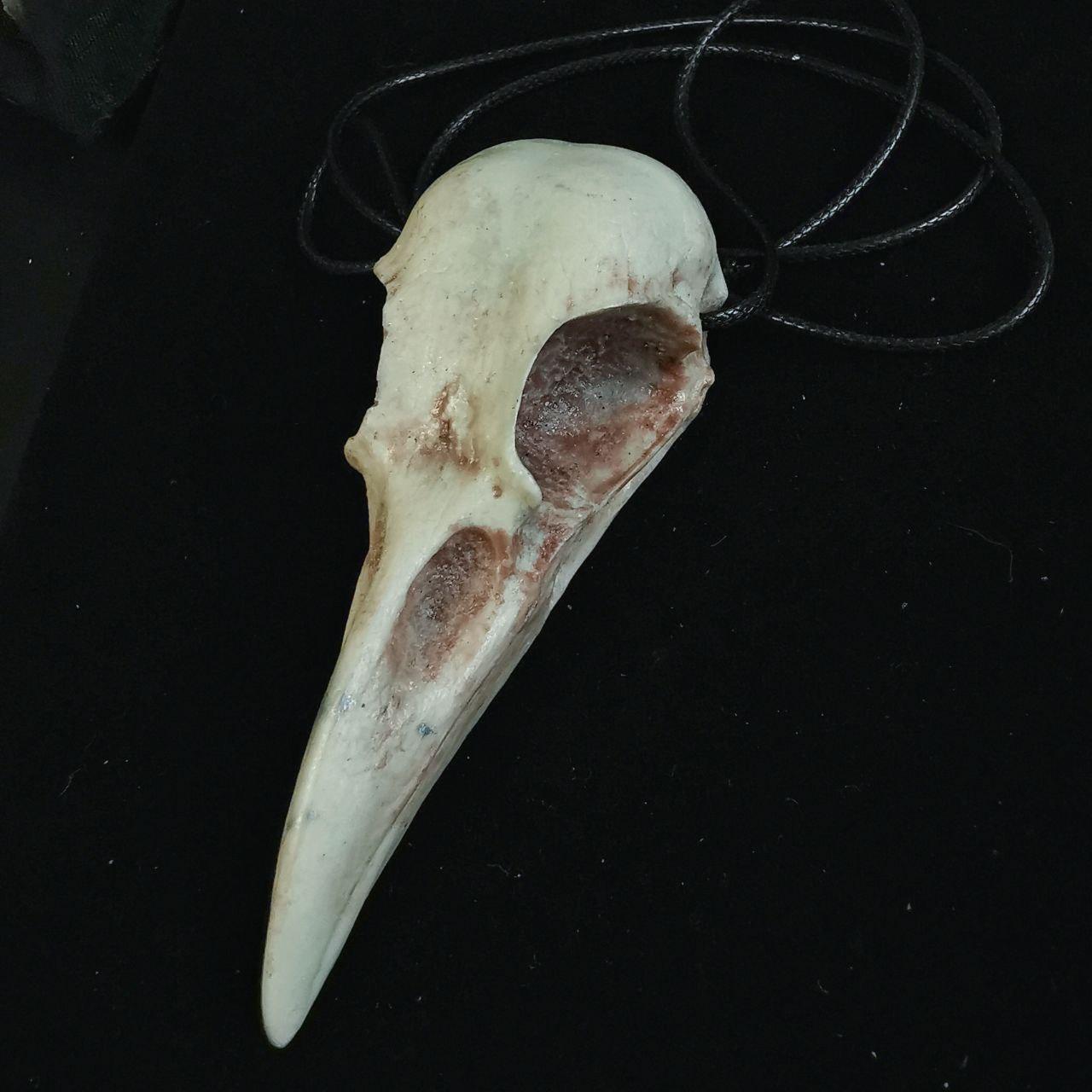 Mystery Creation Kette großer Rabenschädel natur