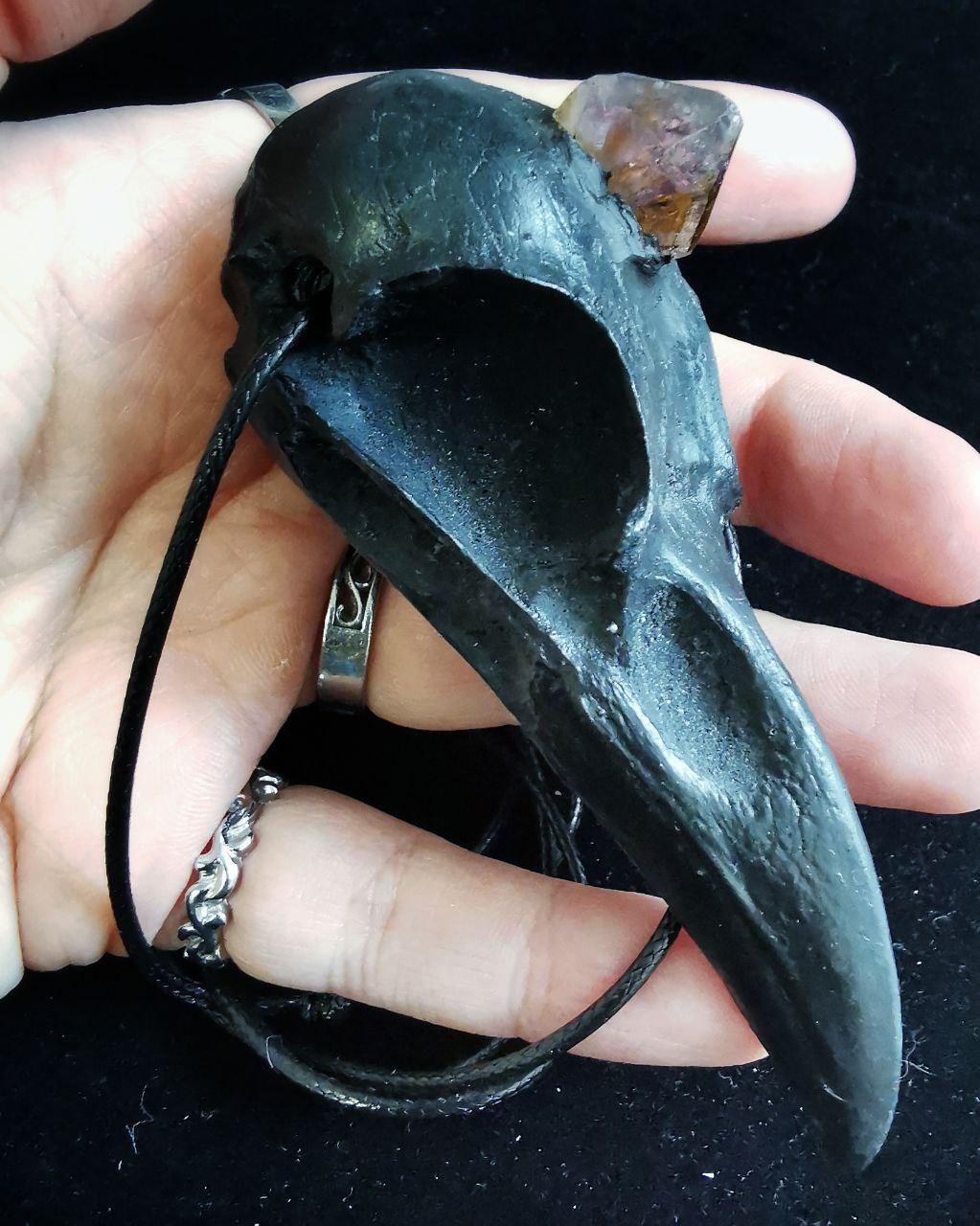 Mystery Creation Kette Rabenschädel Amethyst – Bild 3