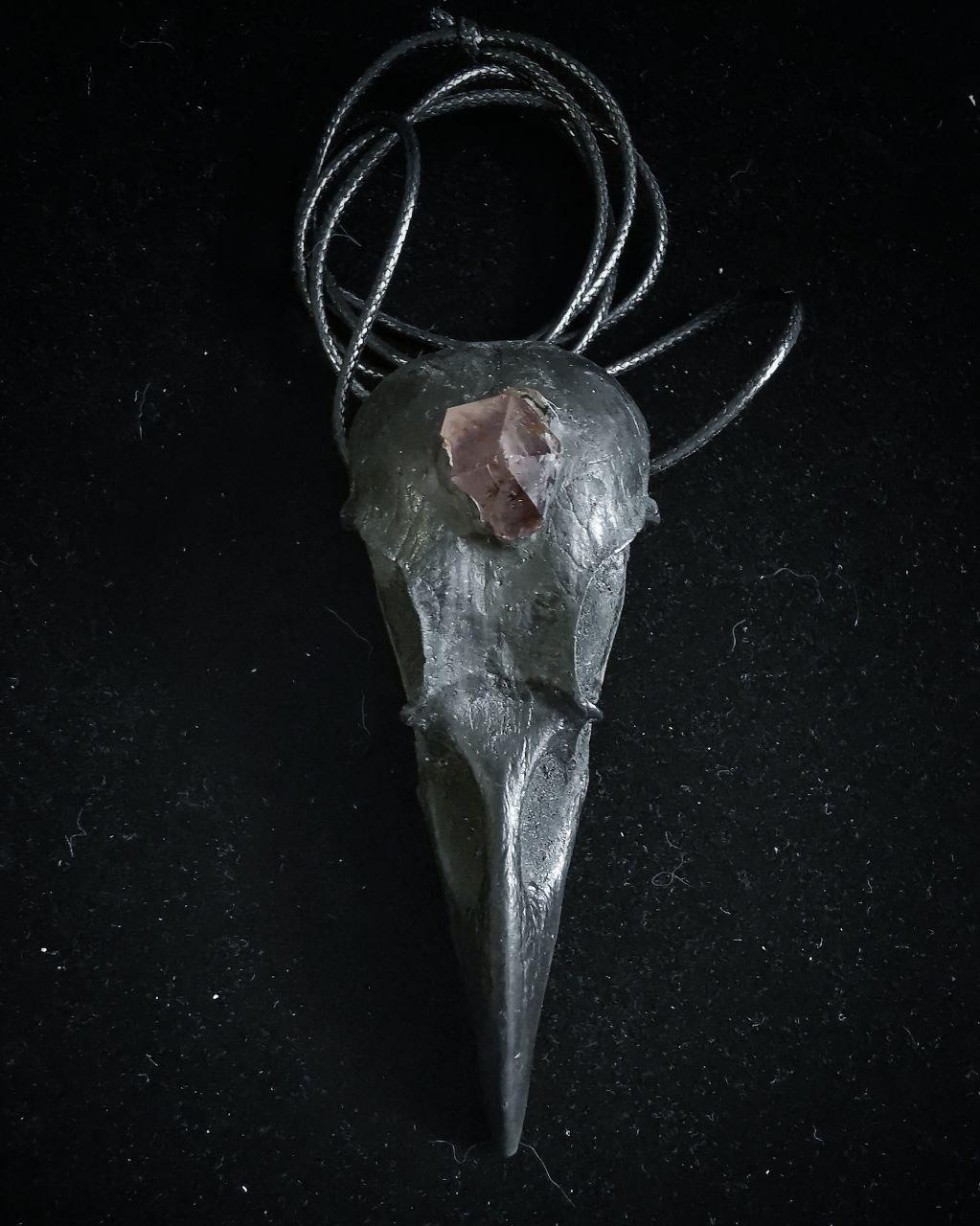 Mystery Creation Kette Rabenschädel Amethyst