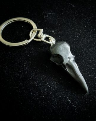 Mystery Creation Schlüsselanhänger Rabenschädel schwarz
