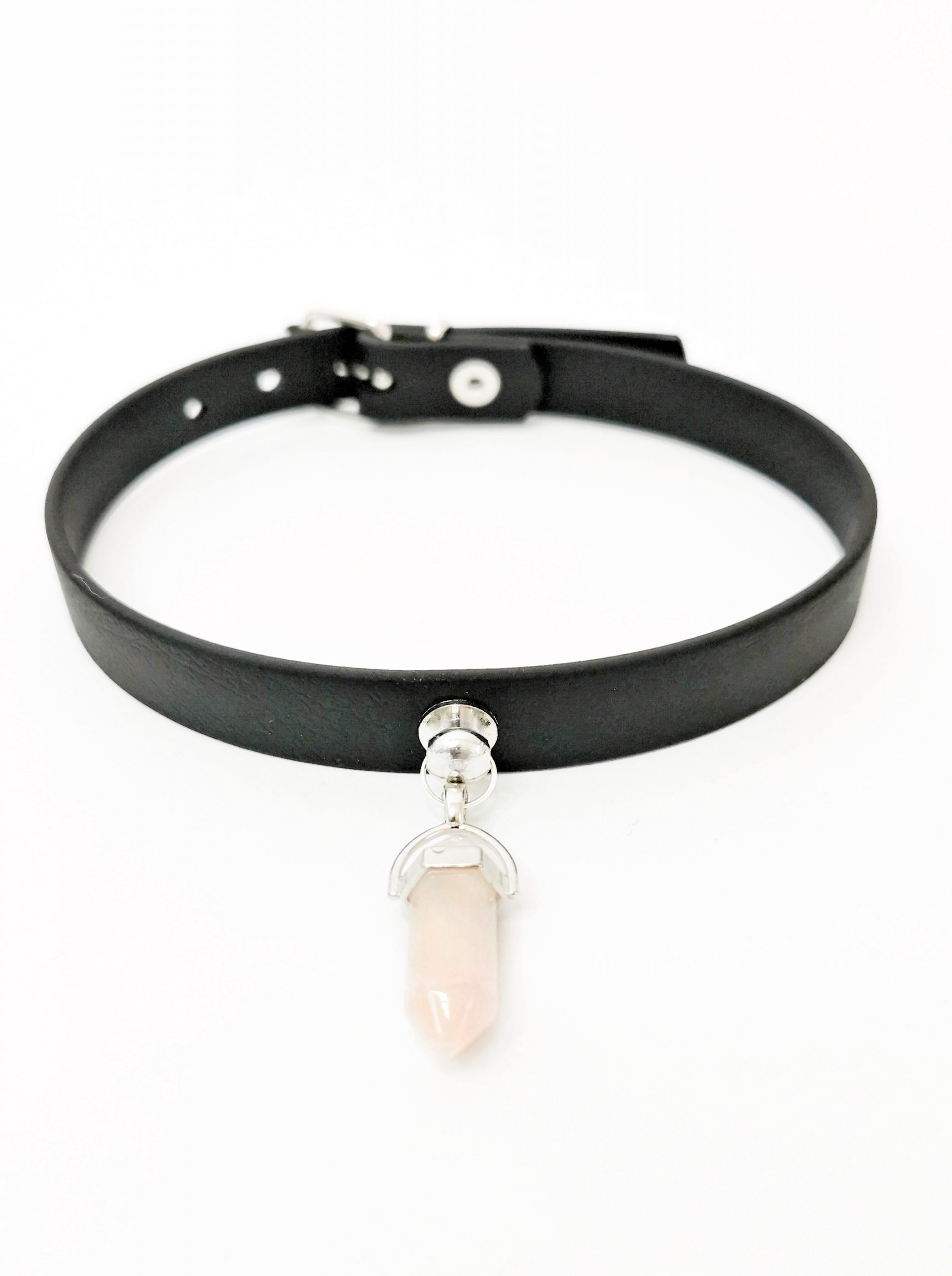 Sacred Sins Choker mit rosa Crystal Anhänger