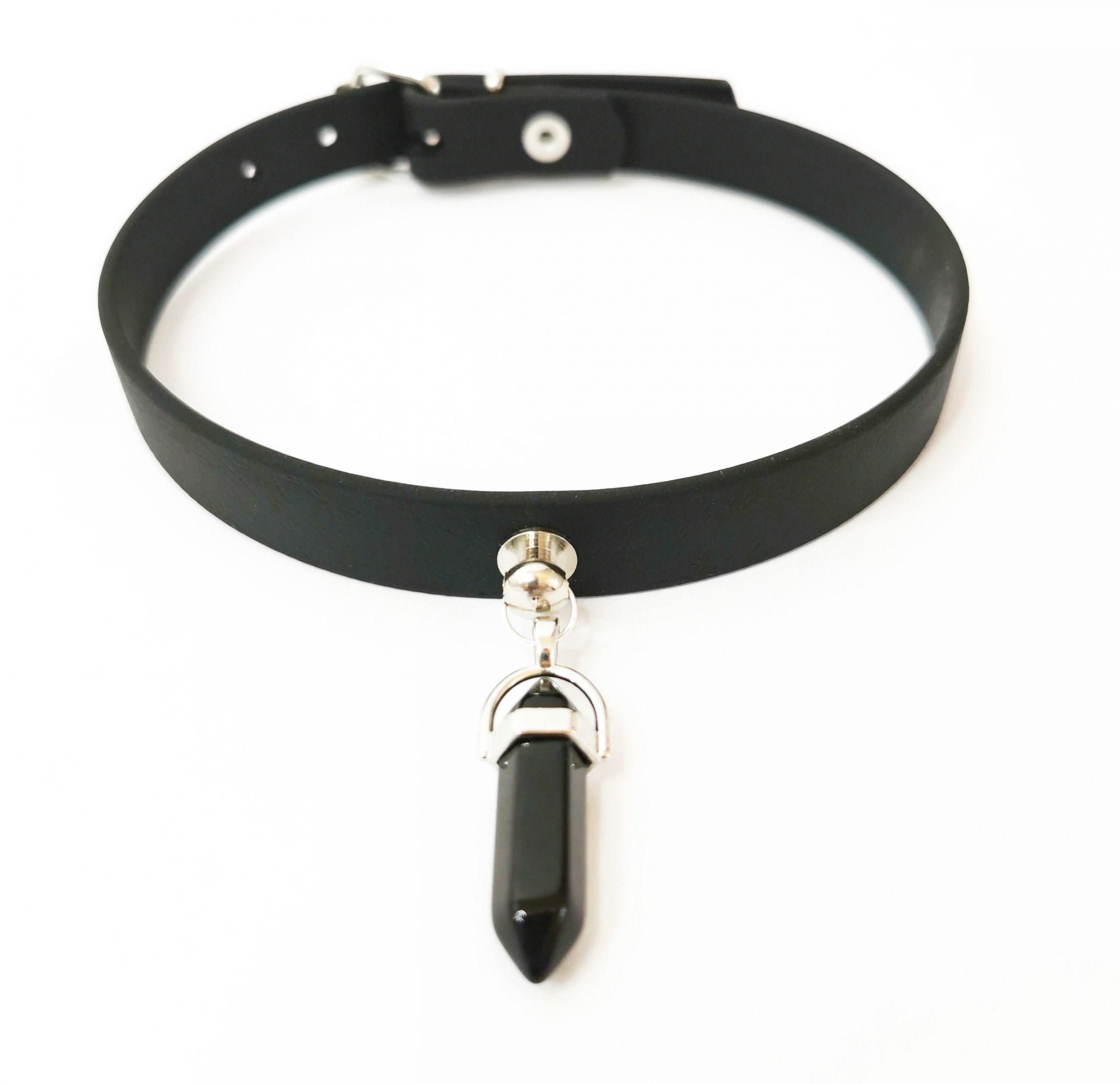 Sacred Sins Choker mit schwarzem Crystal Anhänger – Bild 2