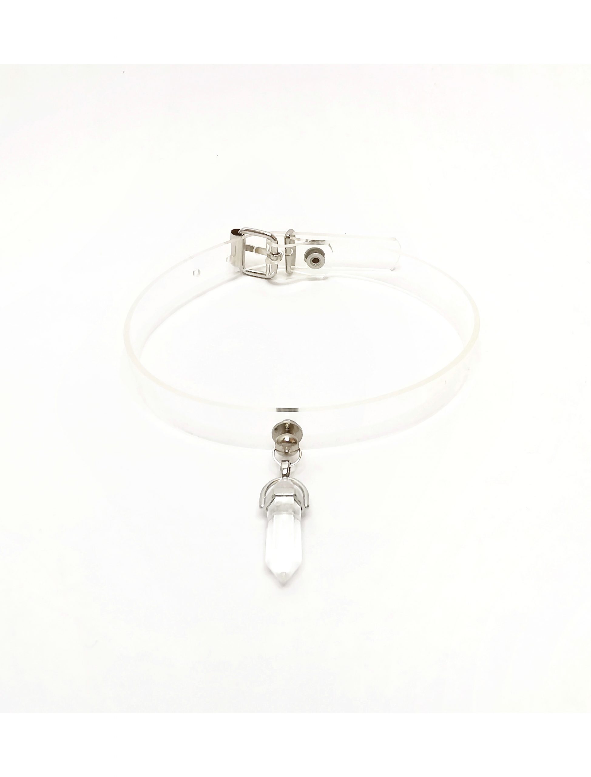 Sacred Sins PVC Choker mit Crystal Anhänger