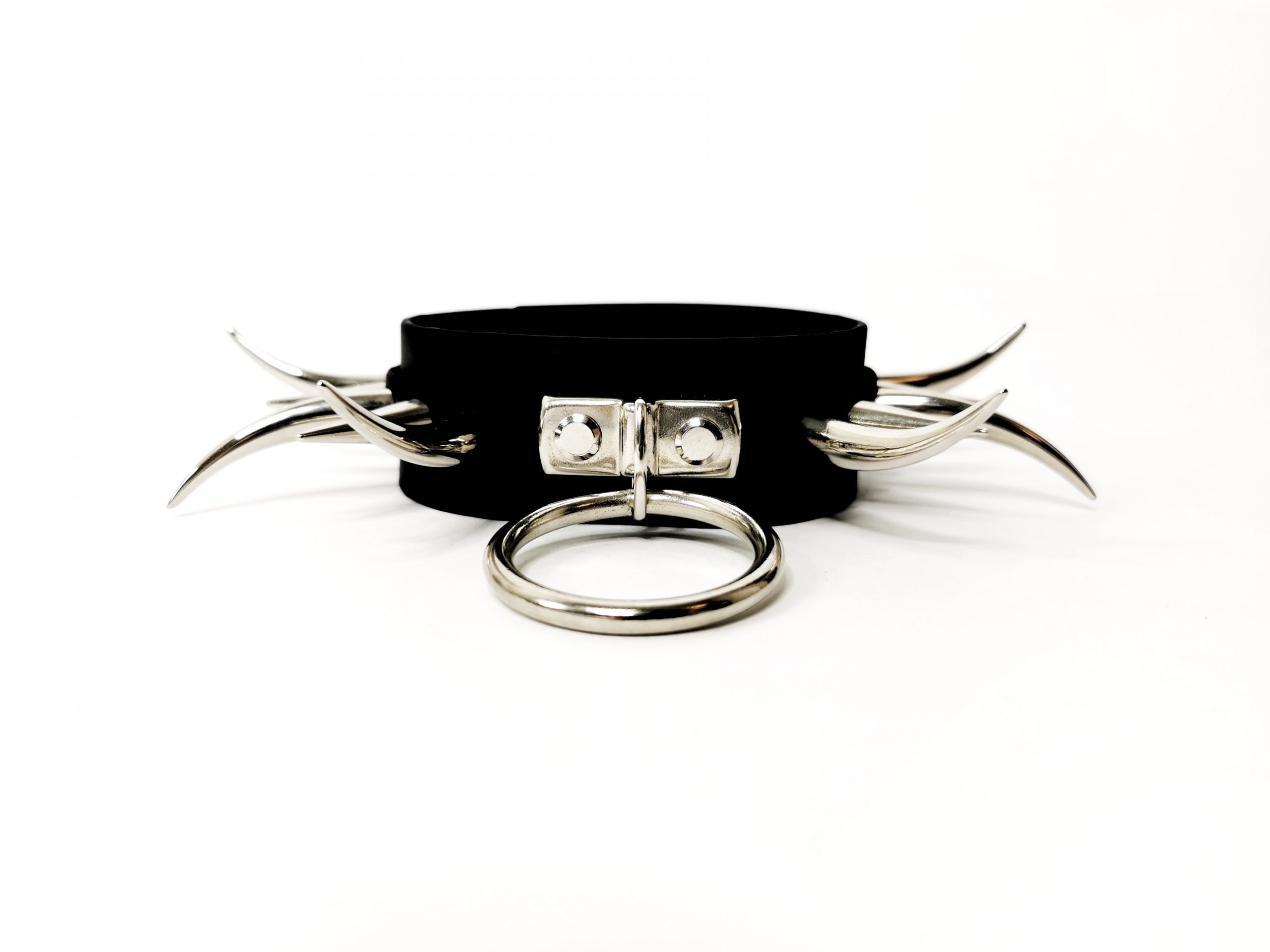 Sacred Sins Choker mit Krallennieten und Ring – Bild 2