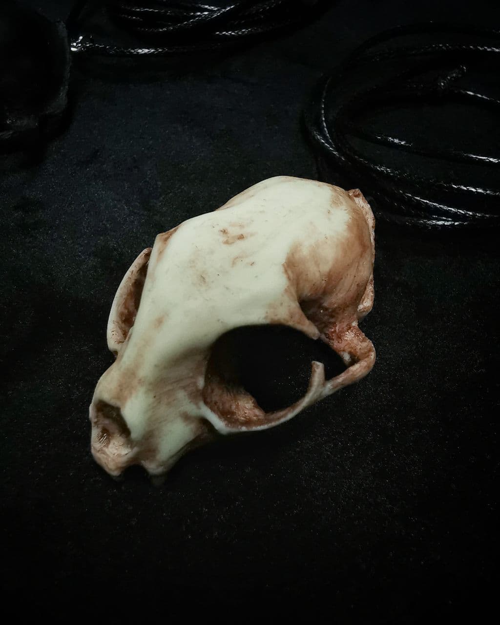 Mystery Creation Kette Katzenschädel groß natur