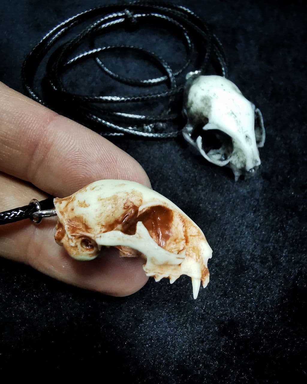 Mystery Creation Kette Katzenschädel natur