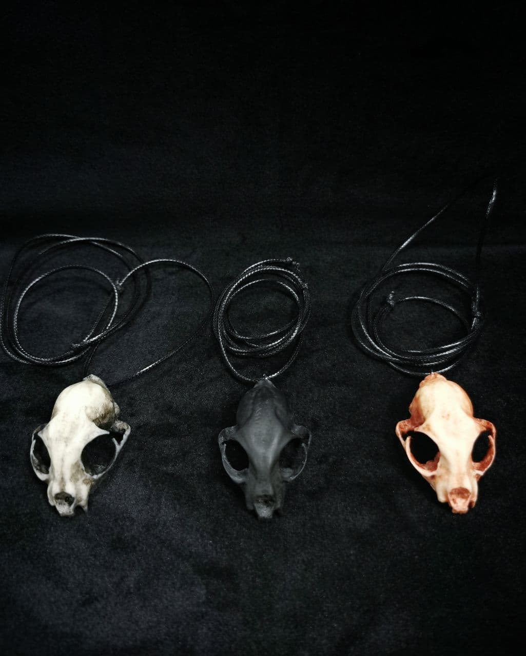 Mystery Creation Kette Katzenschädel groß natur – Bild 2