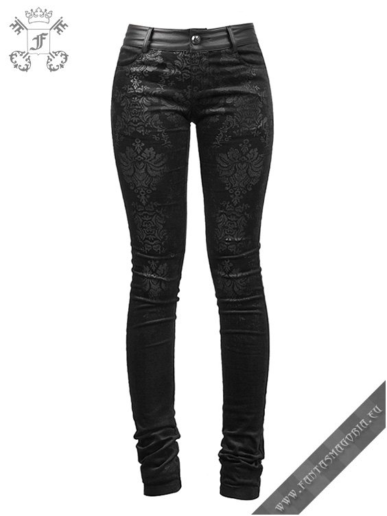 Punk Rave Black Damask Trousers Nyctophilia Gothic Shop Hamburg