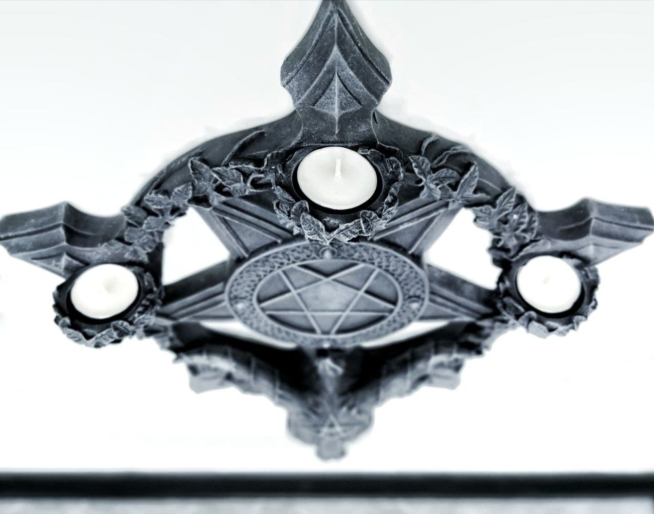 Pentagramm mit Baphomet Teelichthalter – Bild 2