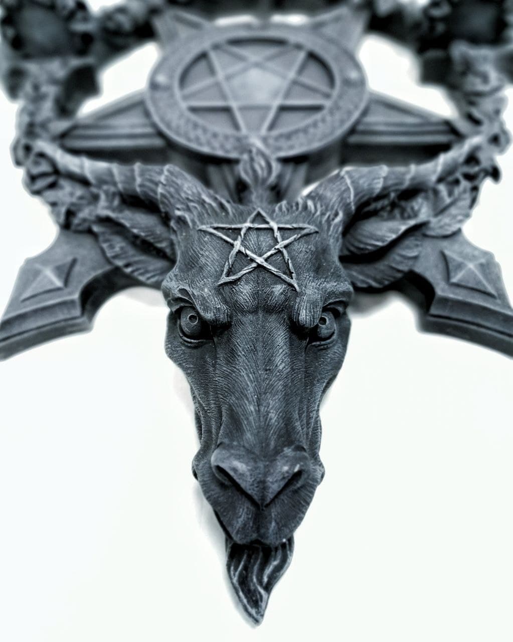 Pentagramm mit Baphomet Teelichthalter – Bild 4
