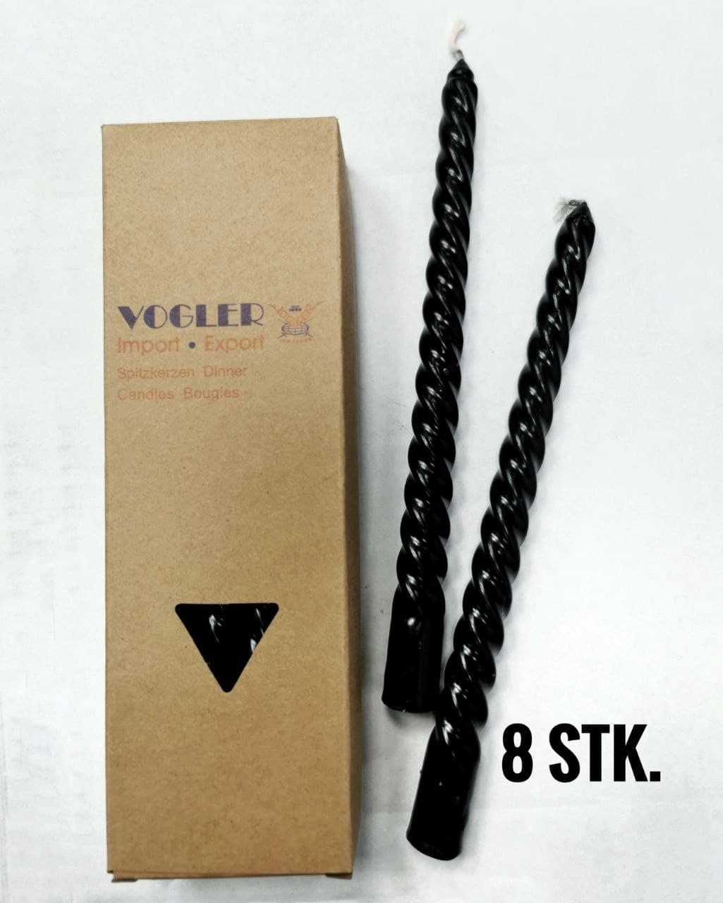 Schwarze Kerzen (8 Stk.)