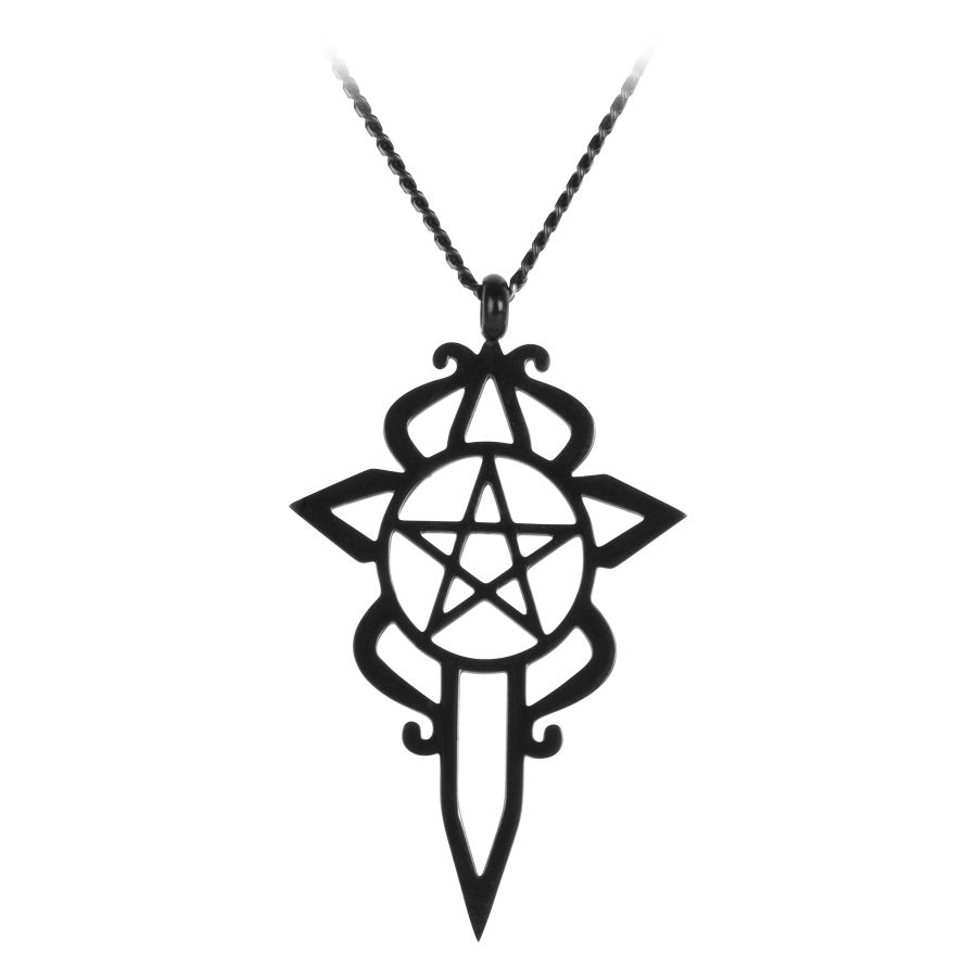 Wildcat Pentagram Dagger Necklace