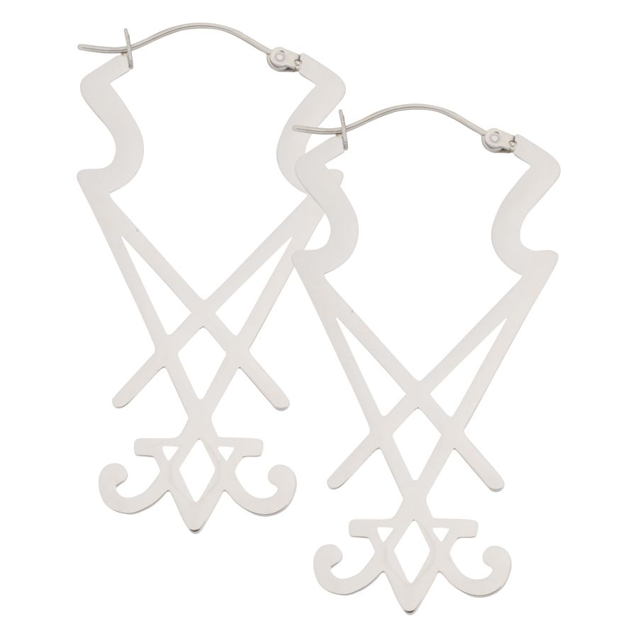 Wildcat Sigil of Lucifer Hoops silber (Paar)