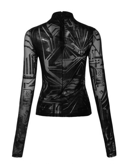 Punk Rave Cyber Goth Mesh Top – Bild 3