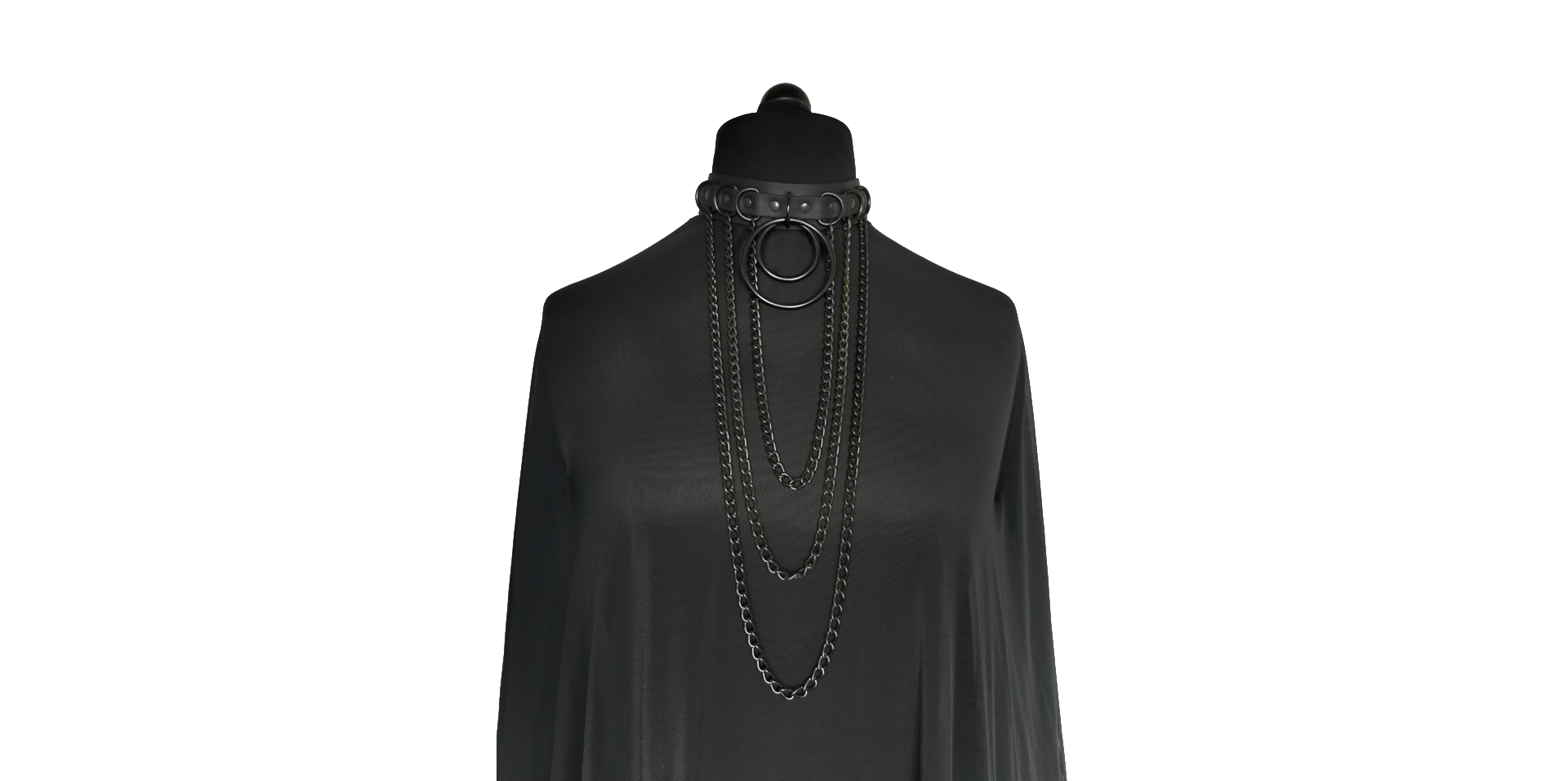 Sacred Sins All Black Everything Choker mit Ketten