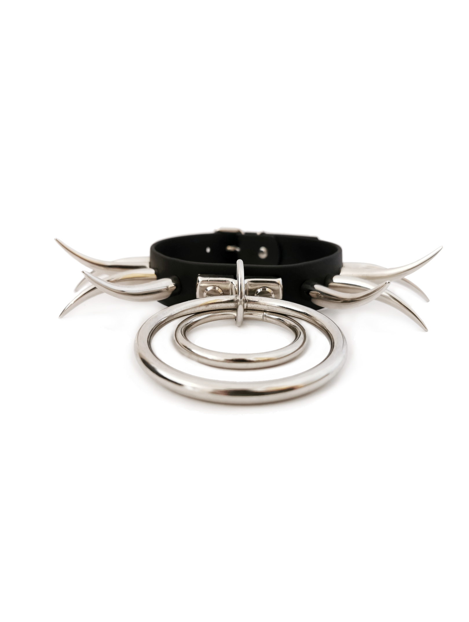 Sacred Sins Choker mit Krallennieten und O-Ringen