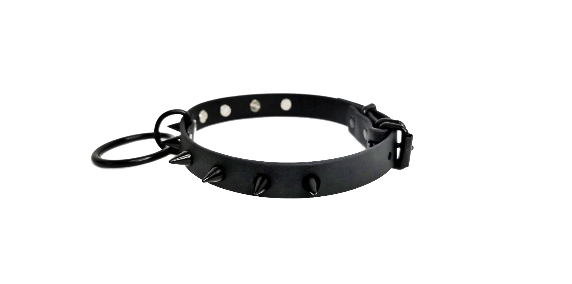 Sacred Sins All Black Everything Choker mit Nieten und O-Ring – Bild 2