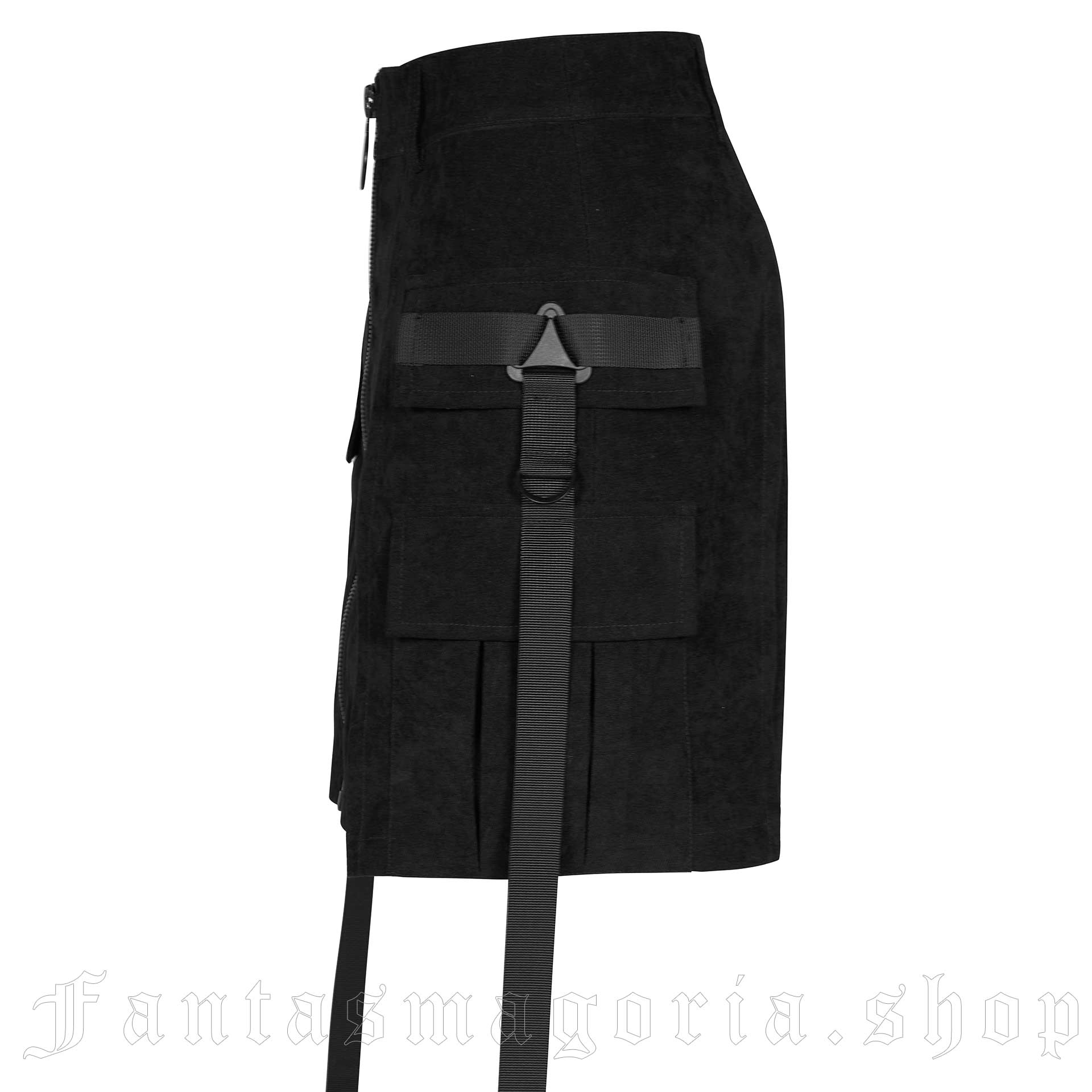 Punk Rave Tech Noir Skirt – Bild 3