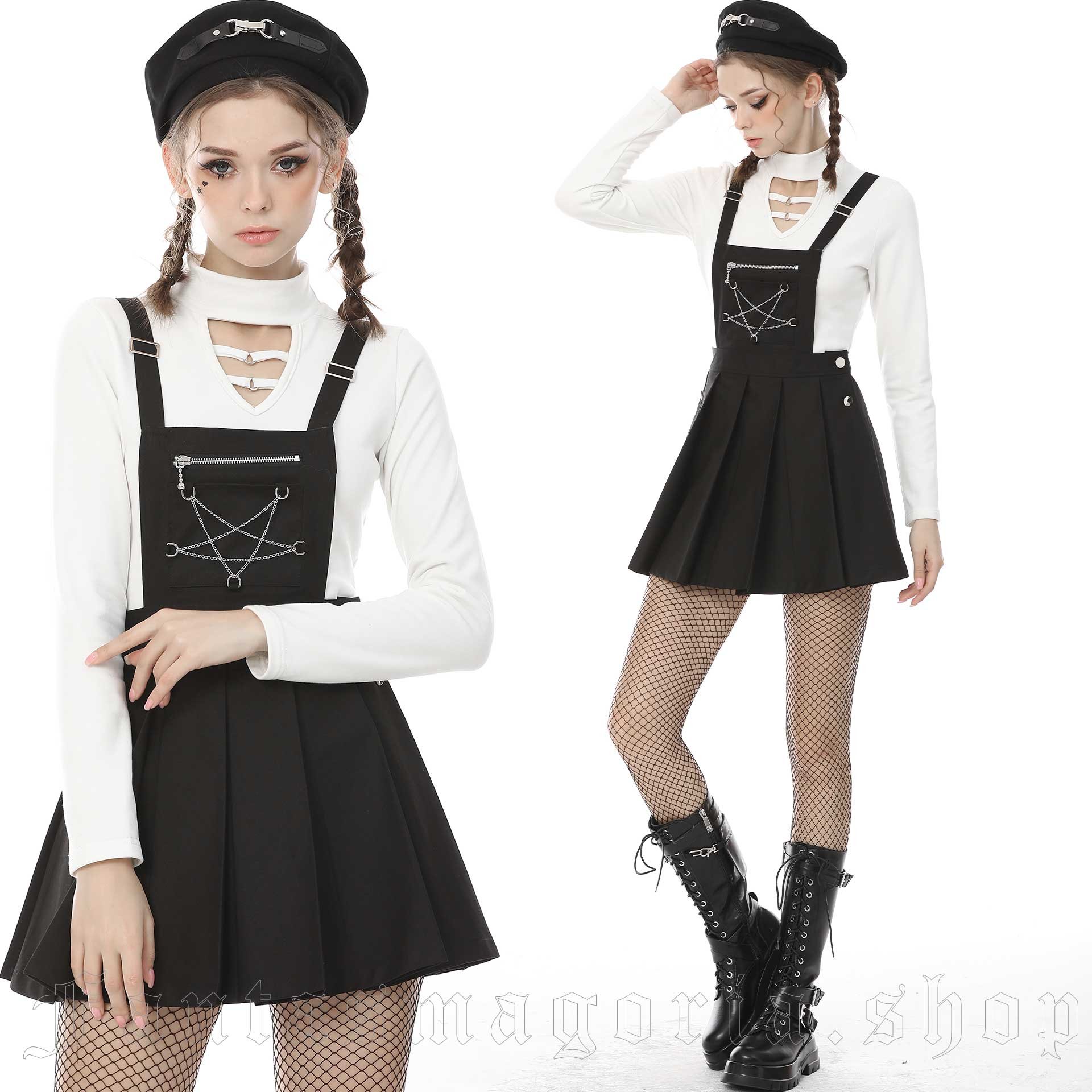 Dark In Love Onyx Pinafore Skirt – Bild 3