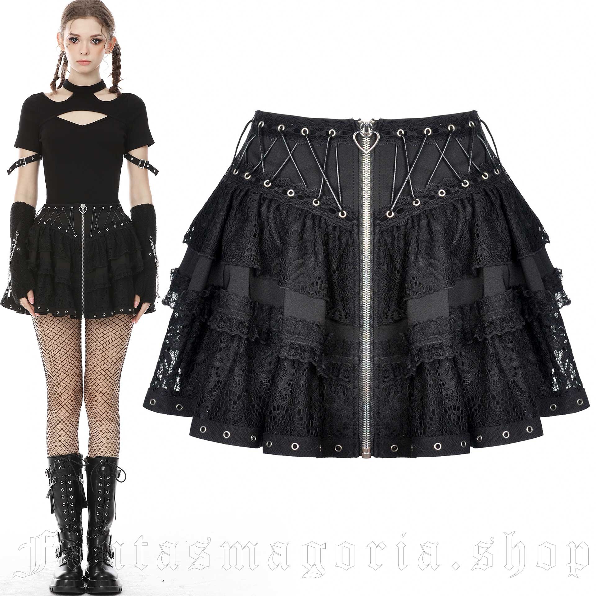 Dark In Love Paranoid Doll Skirt