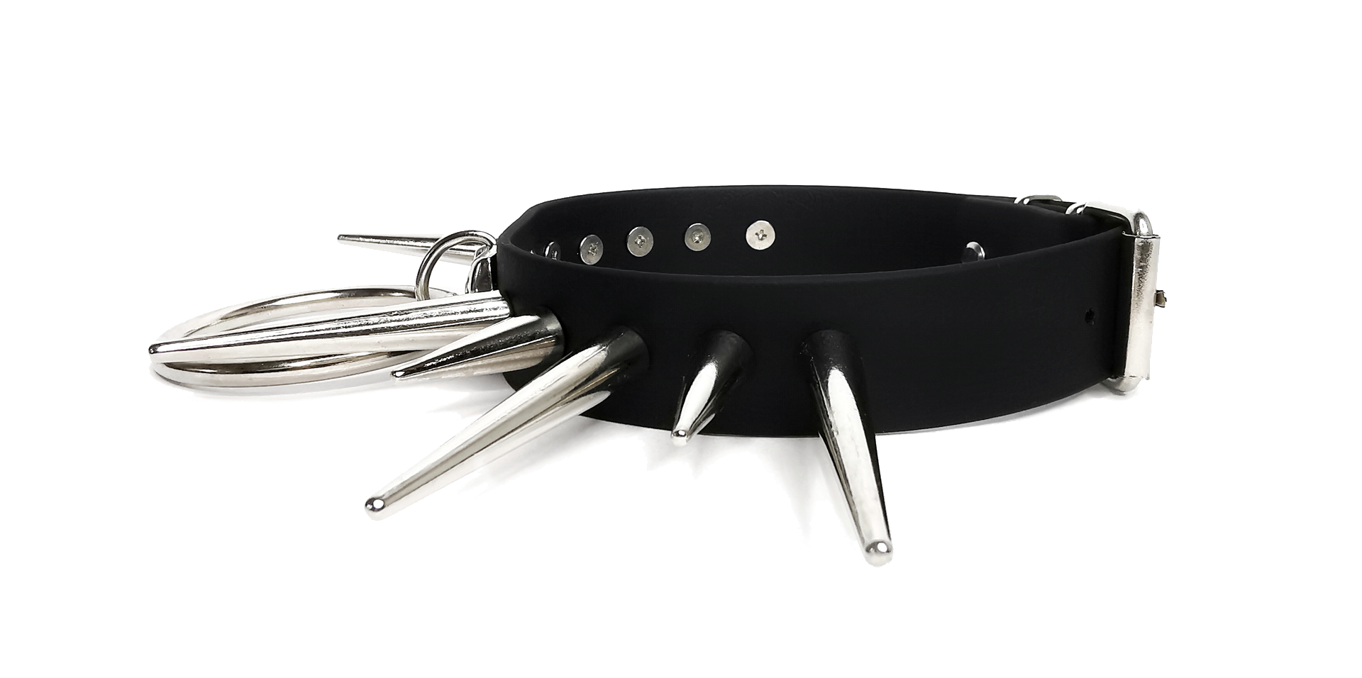 Sacred Sins Choker Hexagramm Nieten O-Ring – Bild 2