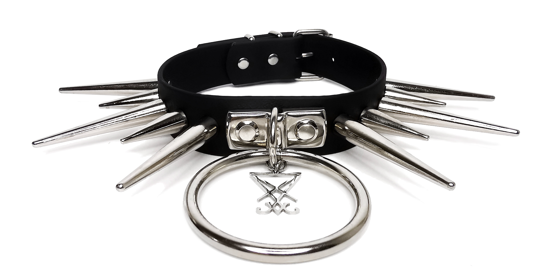 Sacred Sins Choker Luzifer Siegel Nieten O-Ring