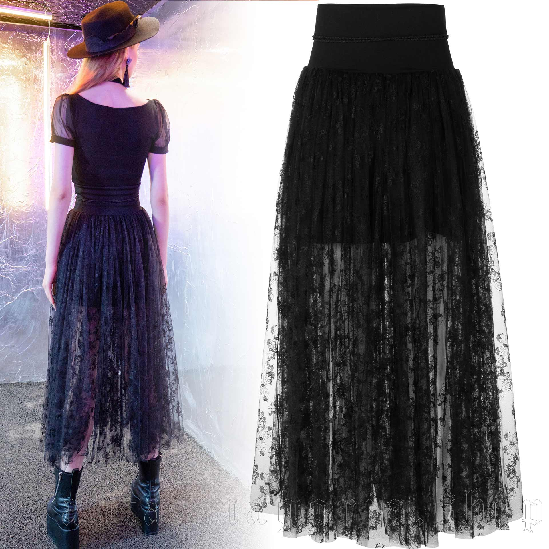 Punk Rave Madam Butterfly Skirt – Bild 2