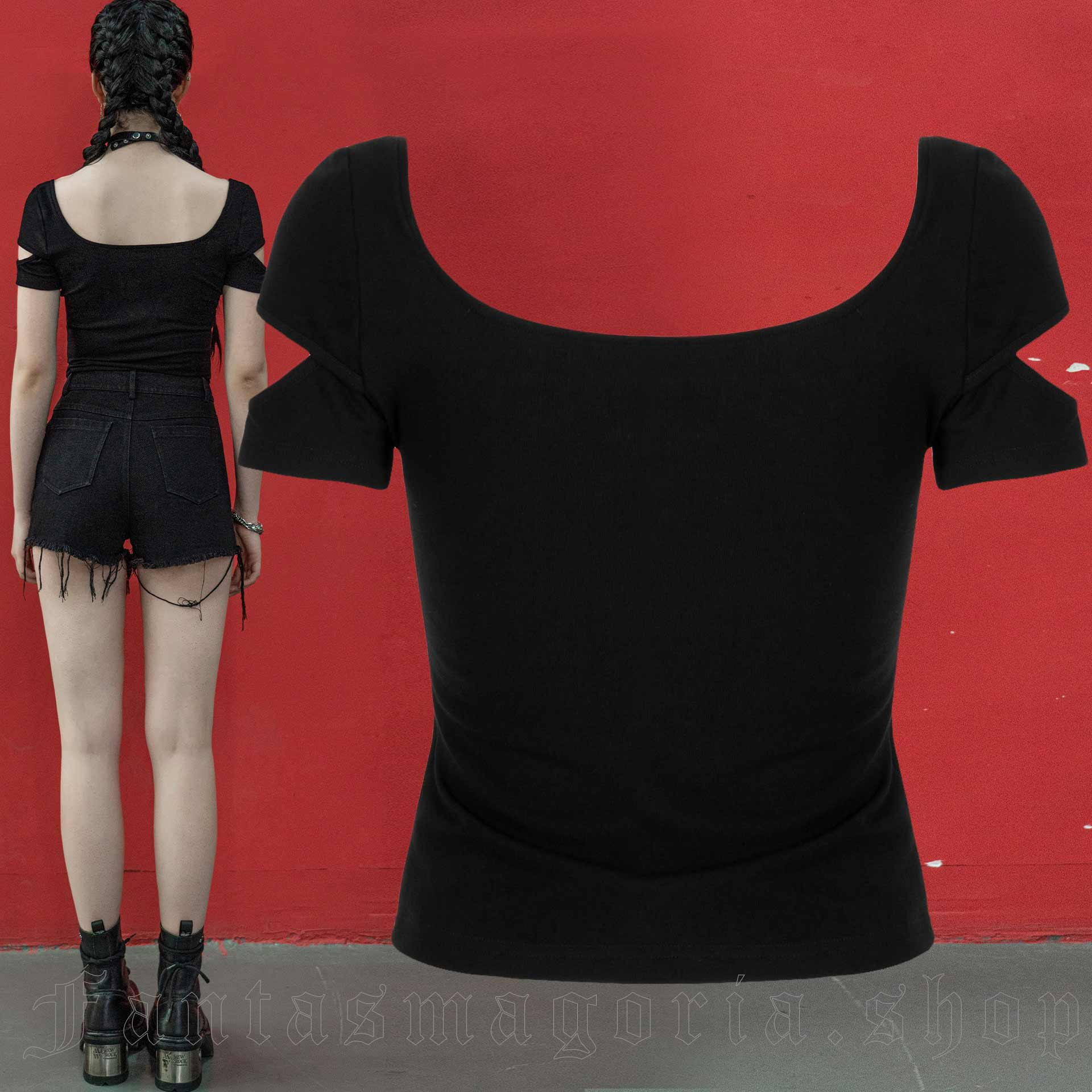 Punk Rave Rosenrot Shirt – Bild 2