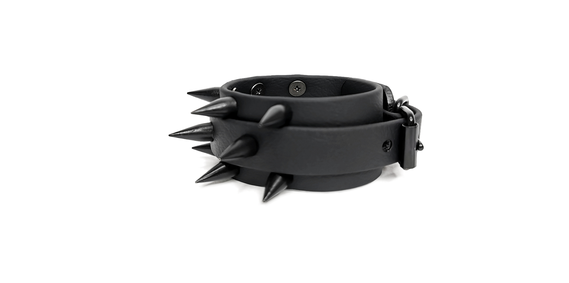 Sacred Sins All Black Everything Armband Spikes dreireihig - Image 2
