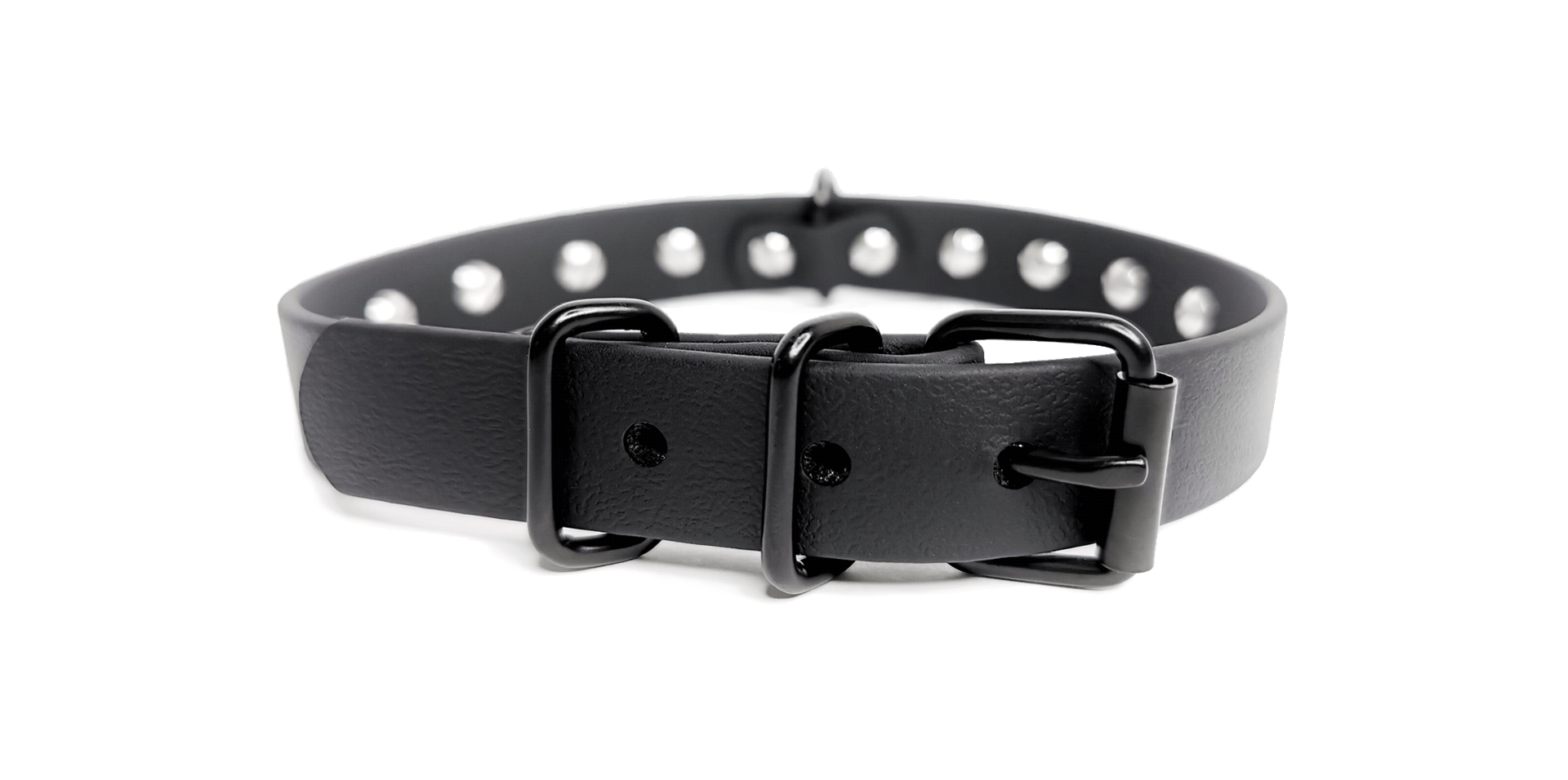 Sacred Sins All Black Everything Choker mit O-Ringen und Nieten – Bild 3
