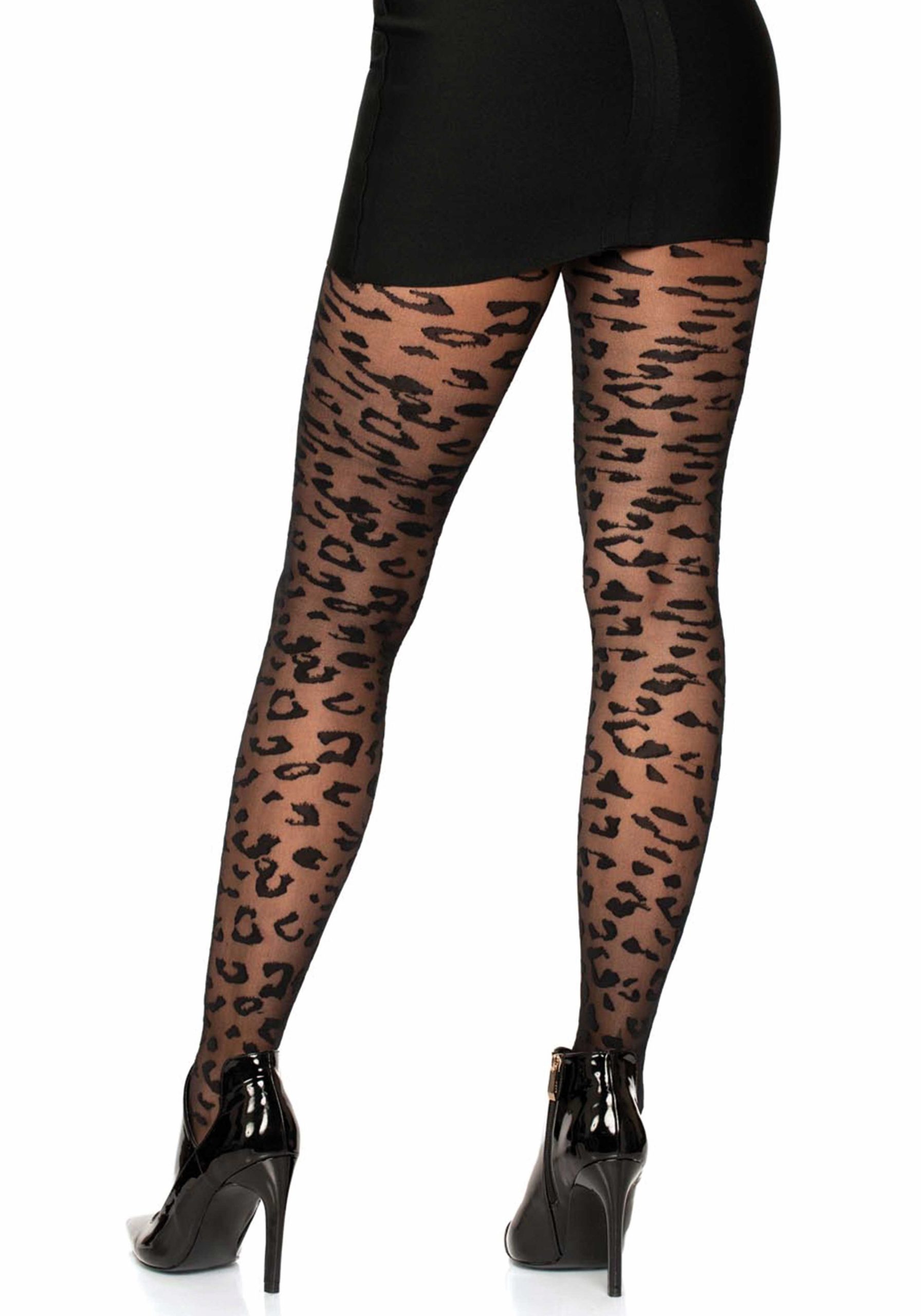 Leg Avenue Sheer Leopard Tights - Image 2