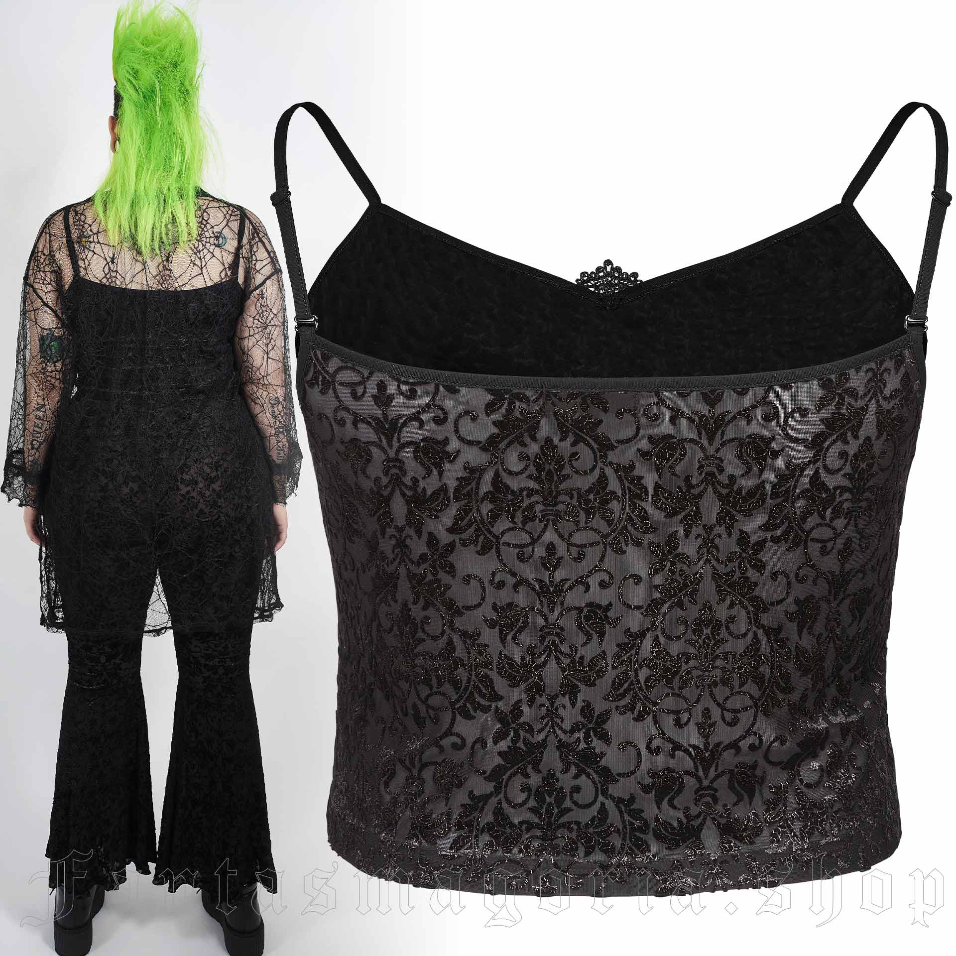 Punk Rave Poison Ivy Top – Bild 2