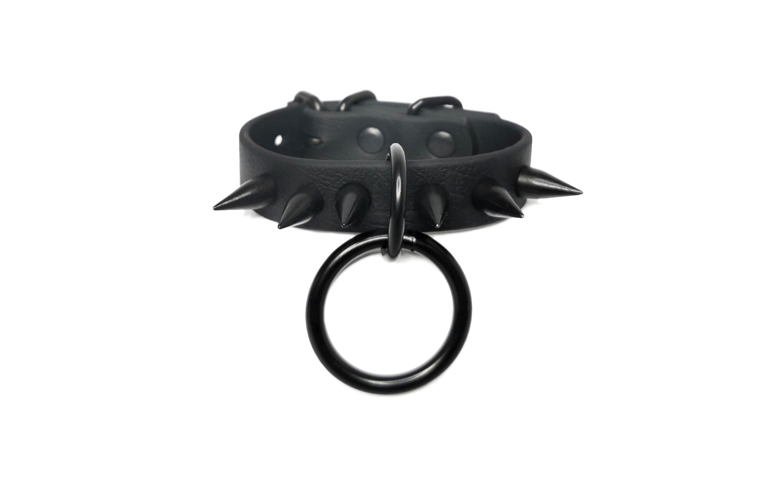 Sacred Sins All Black Everything Armband mit Spikes und O-Ring