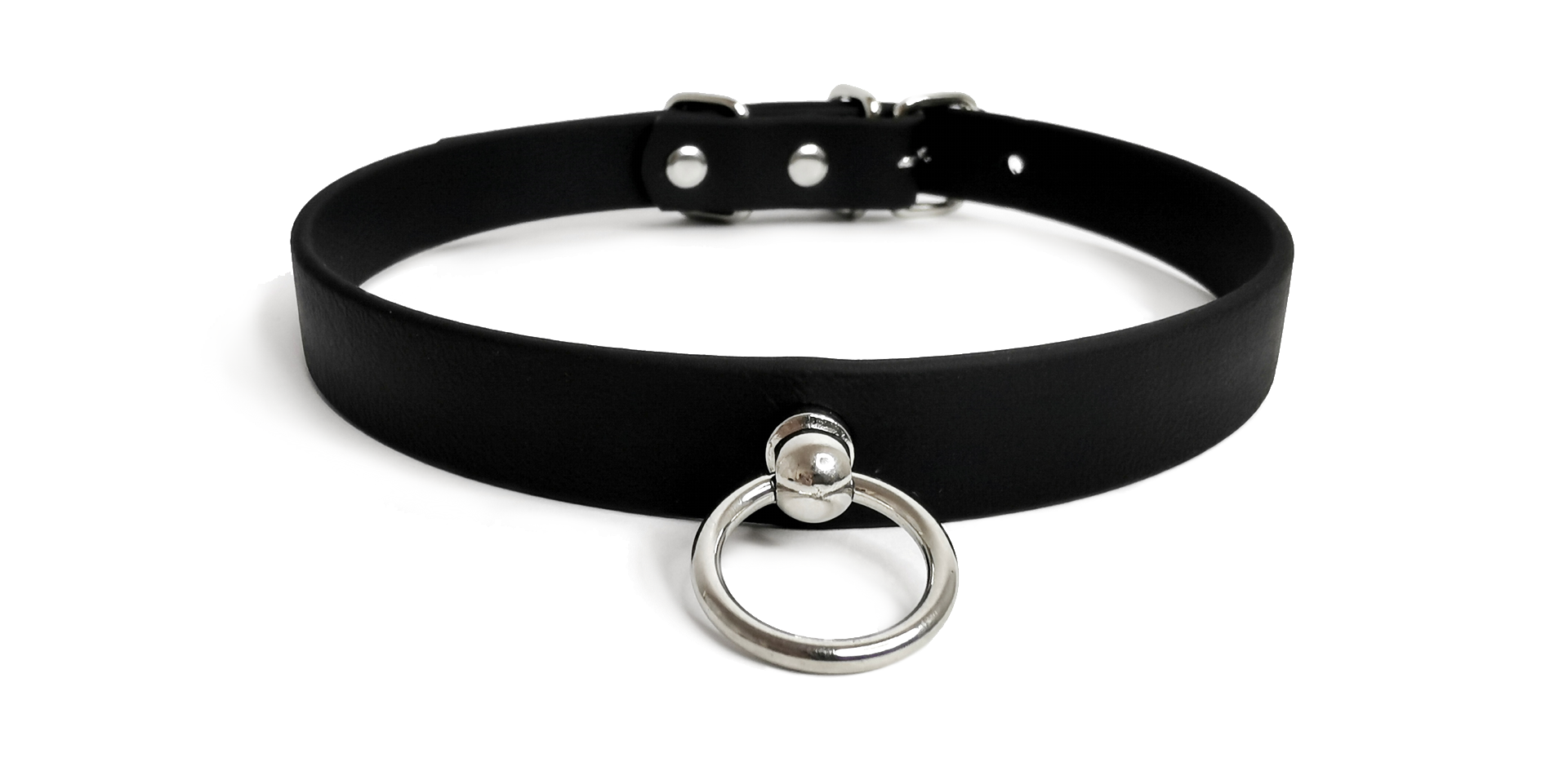 Sacred Sins Choker mit kleinem silbernen O-Ring