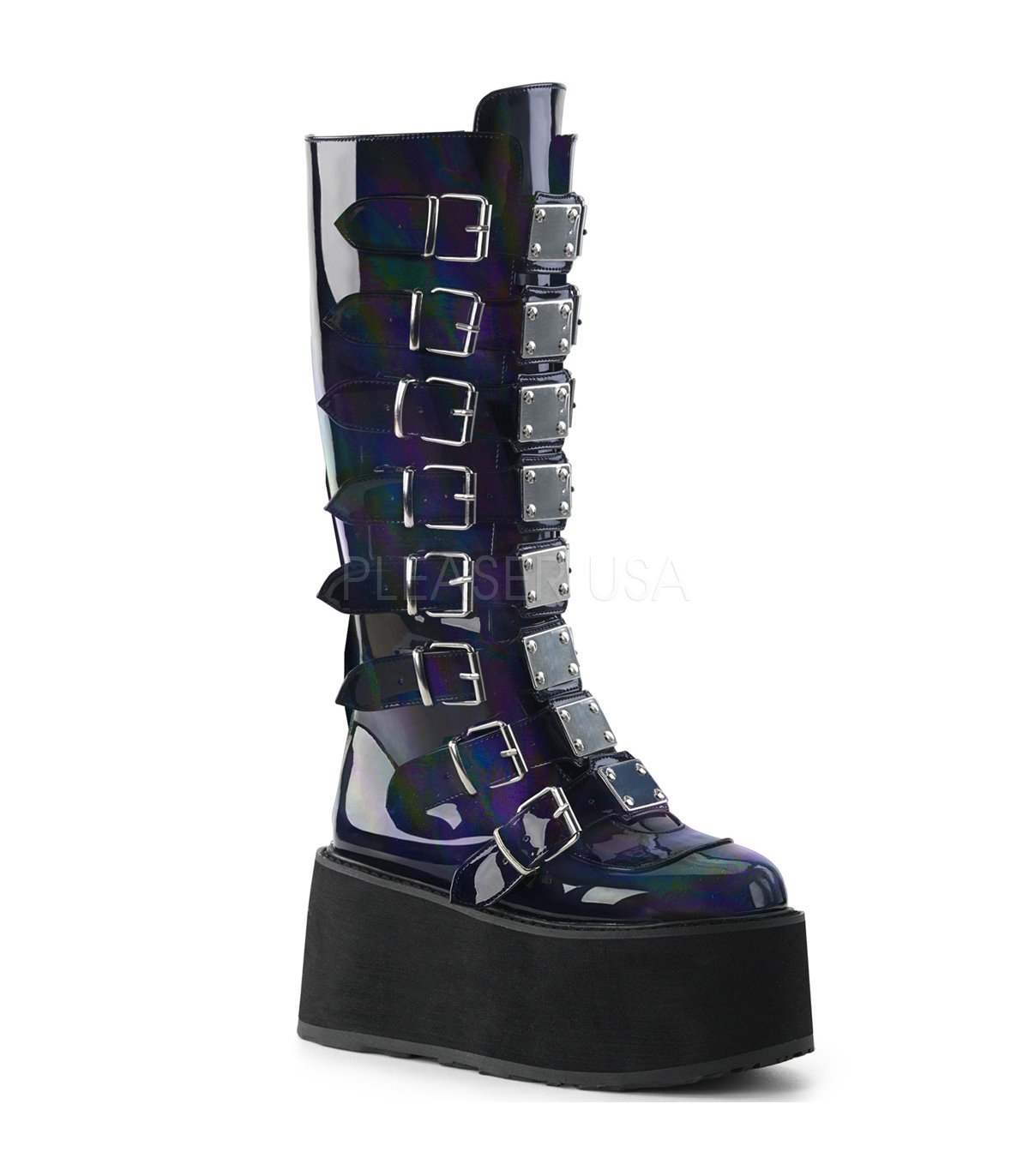 th Modstand dagsorden Demonia Boots Damned 318 Black Holo - Nyctophilia Gothic Shop Hamburg