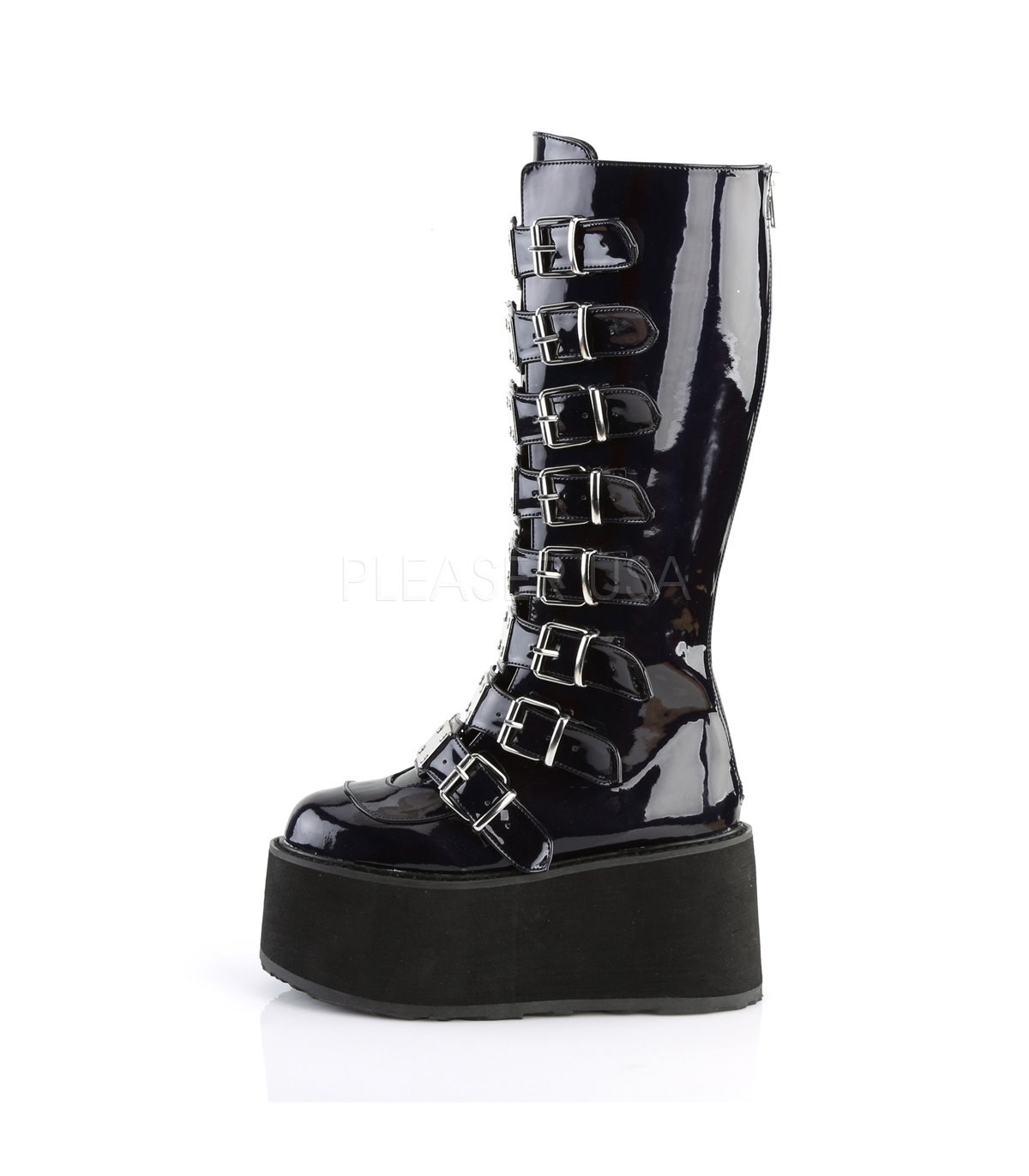 Demonia Stiefel Damned 318 Black Holo – Bild 3