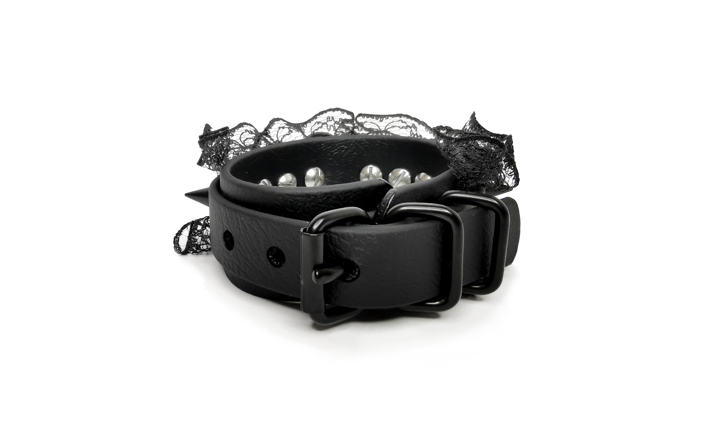 Sacred Sins All Black Everything Armband mit Spitze und Spikes – Bild 3
