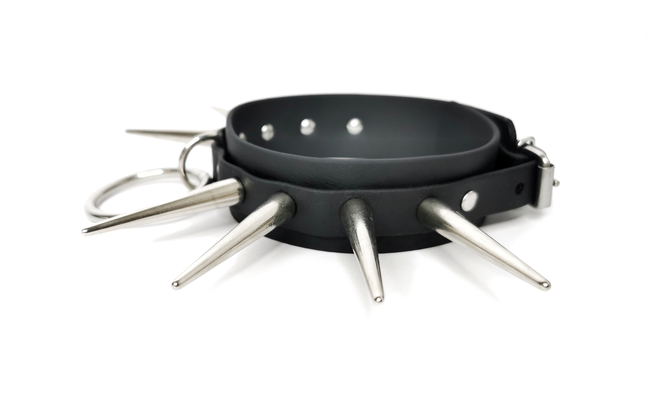 Sacred Sins Choker mit einem O-Ring und langen Nieten – Bild 2