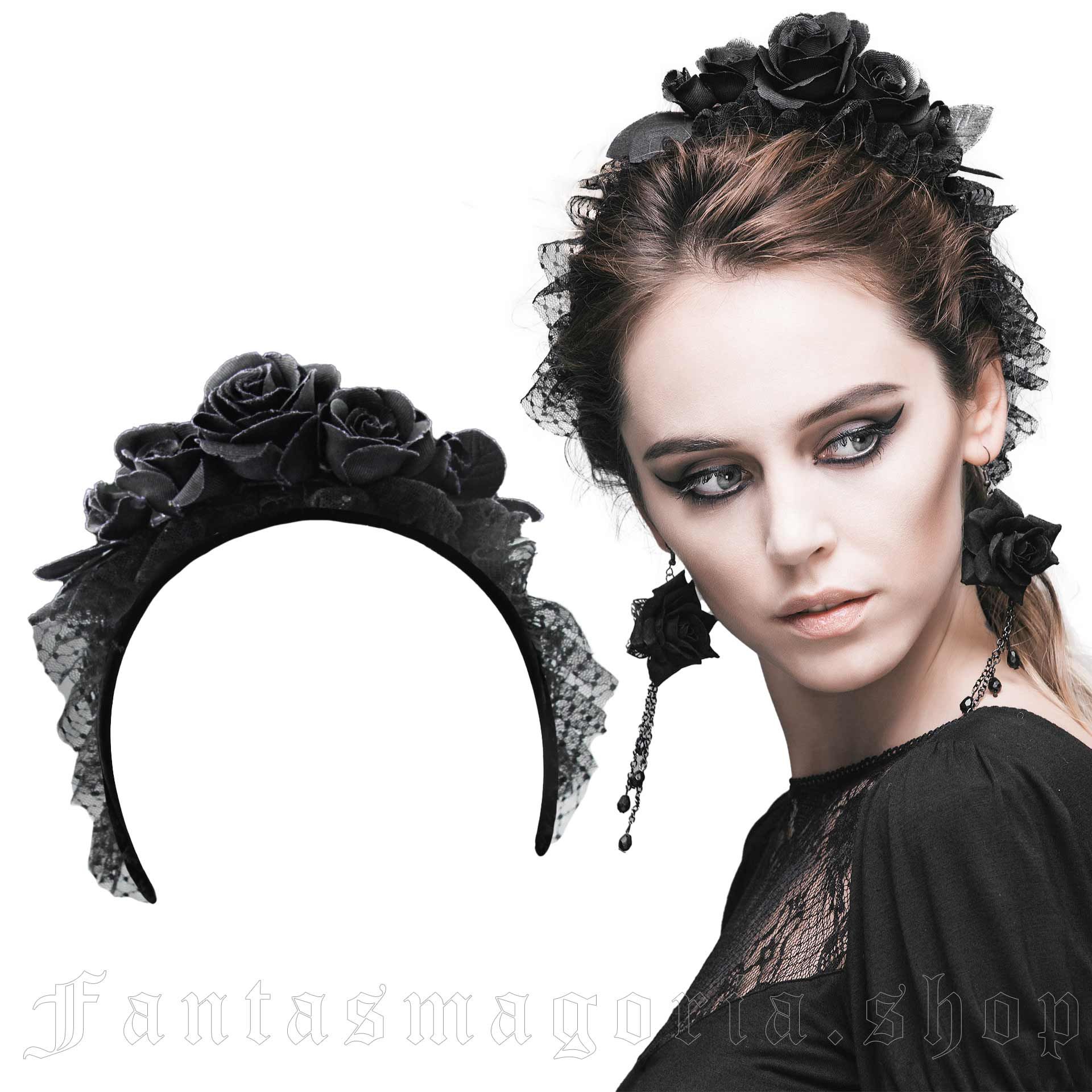 Devil Fashion Swan Rose Headband